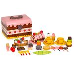 Zestaw drewniana skrzynia słodycze ciasto tort do krojenia 29 elementów w sklepie internetowym okazje24.eu
