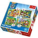 Puzzle 4w1 Zawsze na czas - Psi Patrol w sklepie internetowym MojeKlocki24.pl 