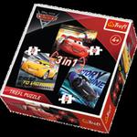 Puzzle 3w1 Legendy wyścigu - Cars 3 w sklepie internetowym MojeKlocki24.pl 