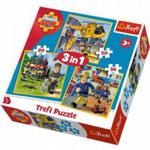 Puzzle 3w1 Strażak Sam w akcji w sklepie internetowym MojeKlocki24.pl 