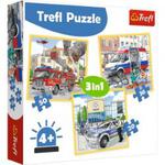 Puzzle 3w1 Pojzdy interwencyjne i zawody w sklepie internetowym MojeKlocki24.pl 