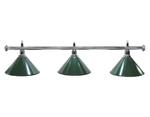 Lampa bilardowa Elegance 3 klosze zielone, srebrny połysk w sklepie internetowym TopSlim