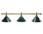 Lampa bilardowa Elegance 3 klosze zielone, złoty połysk w sklepie internetowym TopSlim