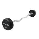 Sztanga łamana gumowana Rubber Curl Bar 15 kg TKO - 15 kg w sklepie internetowym TopSlim