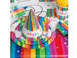 Obrus urodzinowy Rainbow Happy Birthday - 137 x 213 cm - 1 szt. w sklepie internetowym Partyshop Congee.pl