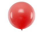 Balon olbrzym 1 m średnicy - czerwony pastel. w sklepie internetowym Partyshop Congee.pl