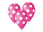 Balony pastelowe różowe Grochy - 30 cm - 5 szt. w sklepie internetowym Partyshop Congee.pl