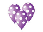 Balony pastelowe lawendowe Grochy - 30 cm - 5 szt. w sklepie internetowym Partyshop Congee.pl