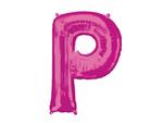 Balon foliowy różowa litera P - 60 x 81 cm - 1 szt. w sklepie internetowym Partyshop Congee.pl
