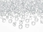 Diamentowe konfetti - bezbarwne - 12 mm - 100 szt. w sklepie internetowym Partyshop Congee.pl