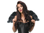 Skrzydła anioła czarne - 80 x 30 cm - 1 szt. w sklepie internetowym Partyshop Congee.pl