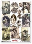 Papier do decoupage Asket W 013 Romantic girls with flowers w sklepie internetowym Serwetnik.pl