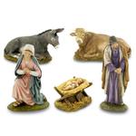 Figurki bożonarodzeniowe do szopki, komplet 5 sztuk w sklepie internetowym Upominki Religijne.pl