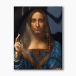 Chrystus Salvator Mundi, Leonardo Da Vinci, nowoczesny obraz religijny plexi w sklepie internetowym Upominki Religijne.pl