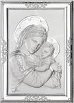 Srebrny obrazek Matka Boża z Dzieciątkiem w sklepie internetowym Upominki Religijne.pl