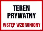 Teren prywatny wstęp wzbroniony w sklepie internetowym Sklep-ppoz.pl