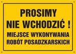 Prosimy nie wchodzic! Miejsce wykonywania robót posadzkarskich w sklepie internetowym Sklep-ppoz.pl