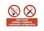 Znak: Zakaz palenia wyrobów tytoniowych i papierosów elektronicznych (e-papieros) w sklepie internetowym Sklep-ppoz.pl