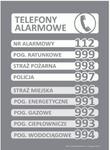 Telefony alarmowe tablica informacyjna w sklepie internetowym Sklep-ppoz.pl