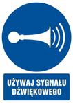 Znak: Używaj sygnału dźwiękowego w sklepie internetowym Sklep-ppoz.pl