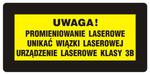 Znak: Uwaga! Unikać wiązki laserowej. Urządzenie laserowe klasy 3b w sklepie internetowym Sklep-ppoz.pl