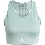 Stanik sportowy damski adidas 3-Stripes Sport Bra Top zielony w sklepie internetowym PureGreen.pl